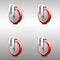 Service Caster 5 Inch 316SS Red Polyurethane Wheel Swivel Bolt Hole Caster Set SCC-SS316BH20S514-PPUB-RED-4 - alternate 1